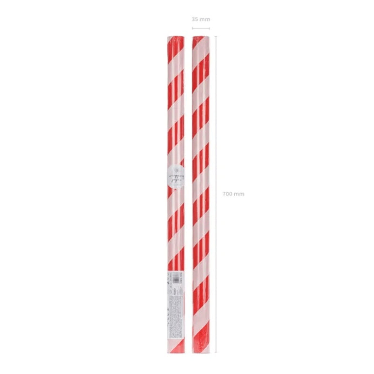 Stripes Light Pink & Red Print Wrapping Paper 70cm
