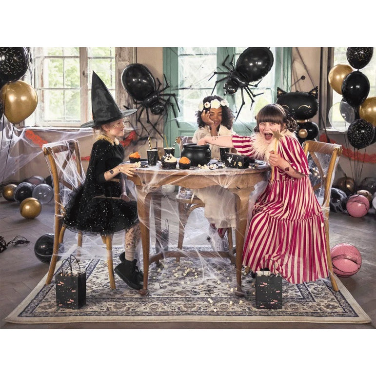 Boo Mix Boxes for Popcorn Black w/ White & Gold Metallic Print