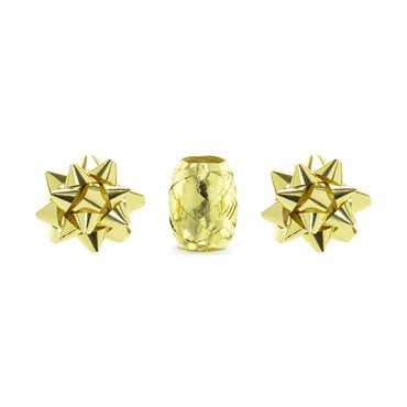 Gold Set of Ribbons and Rosettes 3pcs