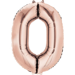 Rose Gold Number Mini shape Foil Balloons