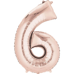 Rose Gold Number Mini shape Foil Balloons