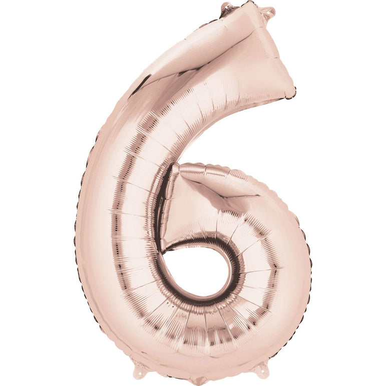 Rose Gold Number Mini shape Foil Balloons