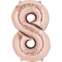 Rose Gold Number Mini shape Foil Balloons