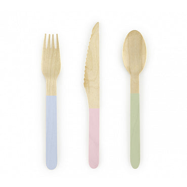 Wooden Cutlery Mix 18pcs