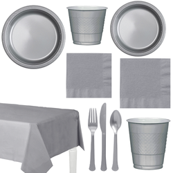 Party Centre Silver Party Kit For 20 People Kits - Party Centre