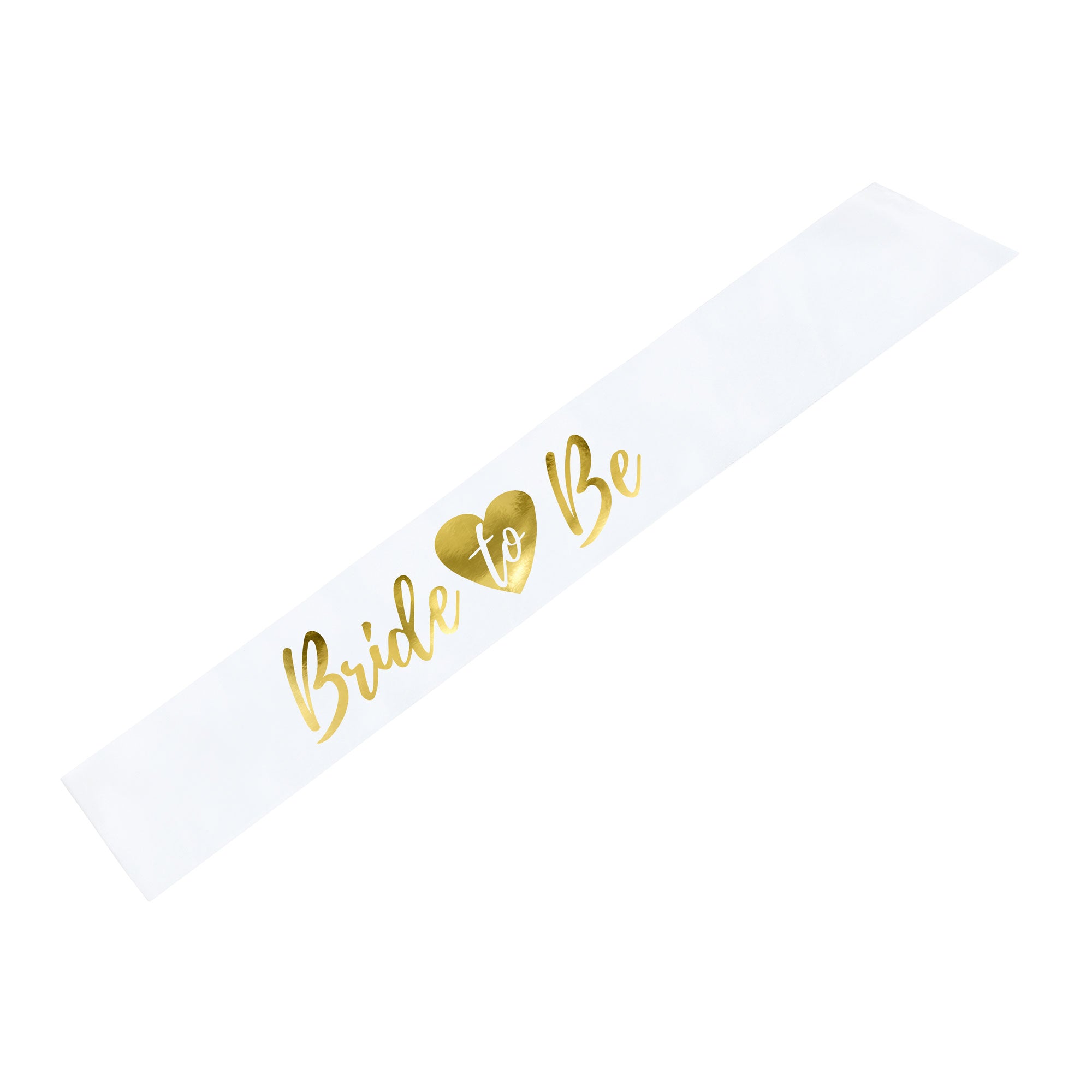 Bride To Be Sash, White, 75cm Costumes & Apparel - Party Centre