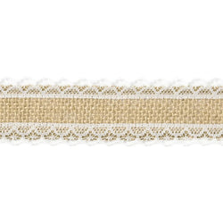 Jute Tape With White Lace