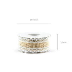Jute Tape With White Lace