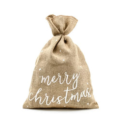 Merry Christmas Jute Sack 30cm