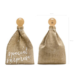 Merry Christmas Jute Sack White 40x55cm