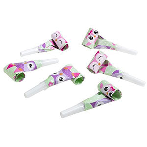 Owls Blowouts 8pcs Party Accessories - Party Centre