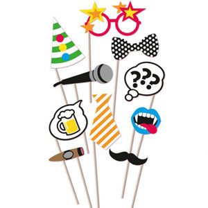 Birthday Party Photo Props 10pcs Party Accessories - Party Centre