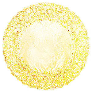 Round Gold Foil Doilies 14.5in, 3pcs Party Accessories - Party Centre
