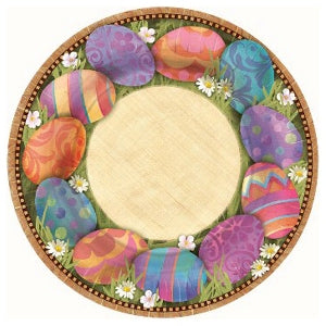Easter Elegance Dinner Plates 10.50in, 8pcs Printed Tableware - Party Centre