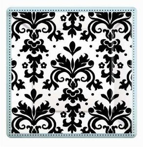 Always & Forever Square Plates 7in, 8pcs Printed Tableware - Party Centre