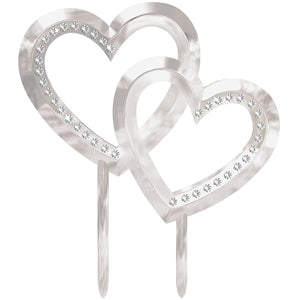 Double Heart Cake Topper Party Accessories - Party Centre
