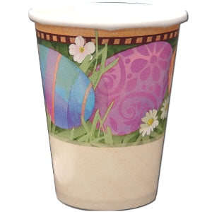 Easter Elegance Cups 9oz, 8pcs Printed Tableware - Party Centre