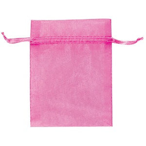 Bright Pink Organza Bags 24pcs Party Favors - Party Centre