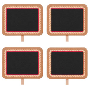 Western Chalkboard Clips 8pcs Party Accessories - Party Centre