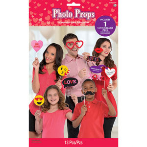 Valentine Photo Props 13pcs Party Accessories - Party Centre