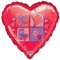 Cut Paper Love Foil Balloon 18in Balloons & Streamers - Party Centre