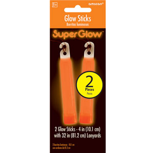 Orange Glow Sticks in, 2pcs Party Accessories - Party Centre