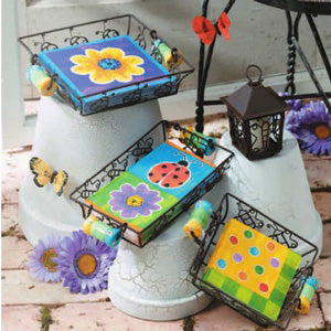 Jitterbugs Guest Towel Metal Basket 5 x 8.25in Solid Tableware - Party Centre