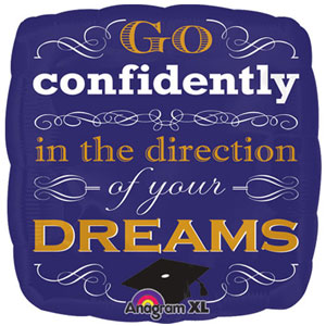 Grad Dreams Square Foil Balloon 18in Balloons & Streamers - Party Centre