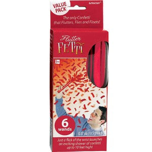 Apple Red Flutter Fetti Confetti 6pcs Decorations - Party Centre