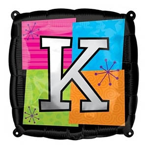 Letter K Foil Balloon 45cm Balloons & Streamers - Party Centre