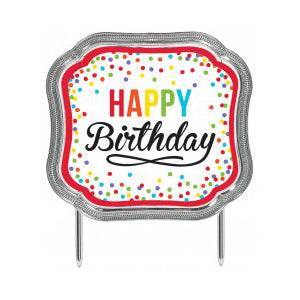 Happy Birthday Primary Cake Topper Party Accessories - Party Centre