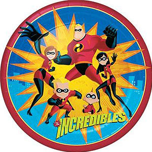 The Incredibles Dinner Plates 8pcs Printed Tableware - Party Centre