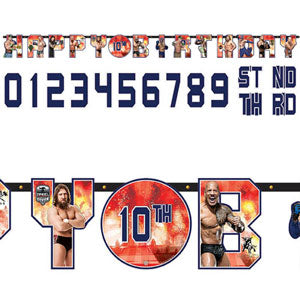 WWE Jumbo Add-An-Age Letter Banner Decorations - Party Centre