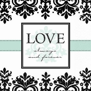 Always & Forever Lunch Tissues 16pcs Printed Tableware - Party Centre