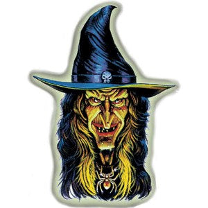 Glow In The Dark Witch Cutout 18in Decorations - Party Centre