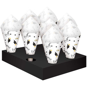 Congrats Grad Snack Cones With Tray 42pcs Candy Buffet - Party Centre
