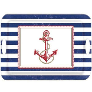 Anchors Aweigh Melamine Handle Tray Candy Buffet - Party Centre