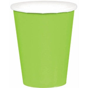Kiwi Paper Cups 9oz, 8pcs Solid Tableware - Party Centre