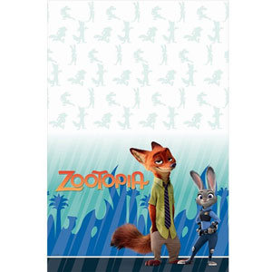 Zootopia Plastic Tablecover 54in x 96in Printed Tableware - Party Centre