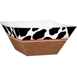 Western Small Paper Square Bowls 3pcs Candy Buffet - Party Centre