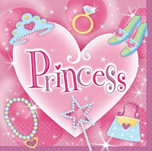 Princess Lunch Tissues 16pcs Printed Tableware - Party Centre