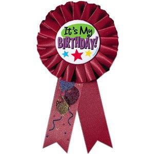 It's My Birthday Award Ribbon Party Accessories - Party Centre