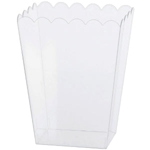 Clear Large Scalloped Container Candy Buffet - Party Centre