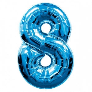 Number 8 Blue Foil Balloon 58x86cm Balloons & Streamers - Party Centre