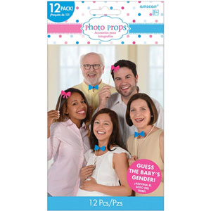 Girl Or Boy? Photo Props 12pcs Party Accessories - Party Centre