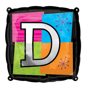 Letter D Foil Balloon 45cm Balloons & Streamers - Party Centre