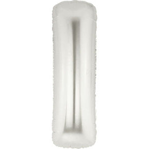 Letter I Silver Foil Balloon 100cm Balloons & Streamers - Party Centre