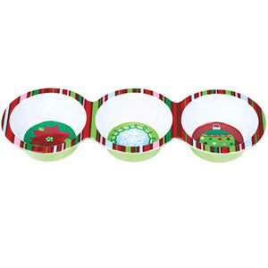 3 Section Dish Cocktail Solid Tableware - Party Centre