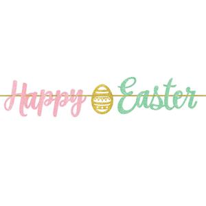 Easter Glitter Ribbon Banner Decorations - Party Centre