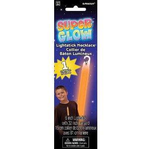 Orange Light Stick Necklace Party Accessories - Party Centre